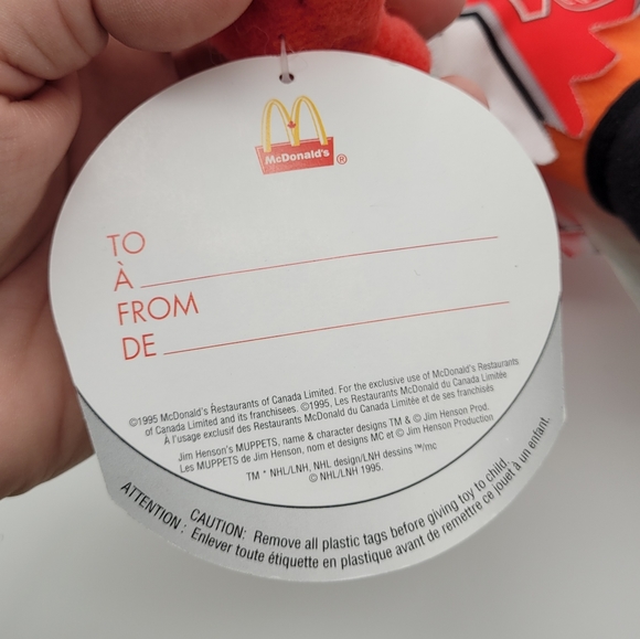 MCDONALD'S | vintage Muppets Animal  NHL 90s 1995 figure doll - Picture 5 of 8